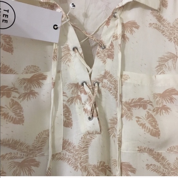 Teeink Ivory Havana Lace up Front Tunic Dress - Picture 3 of 8